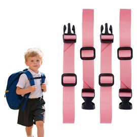 ROOMHUAWAY Pack of 2 Pink Chest Strap Backpack, Adjustable Chest Strap Backpack Children with Buckles and Fasteners, Quick Release, Durable Backpack Strap for Children's Backpack and Adults