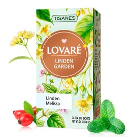 LOVARE Linden Garden Herbal Tea – Aromatic Blend with Linden, Fruits & Berries – Caffeine-Free, Light & Flavorful – 24 Tea Bags (1.5g Each) (LINDEN GARDEN)