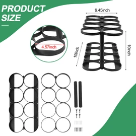 Oxygen Tank Holder, Oxygen Tank Rack, Detachable Medical Oxygen Tank Holder, Heavy Duty Oxygen Cylinder Rack for Storage and Transportation, Floor Mountable Oxygen Rack 4.57" Diameter