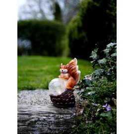 Star Solar Light Figure, Ceramic, Brown