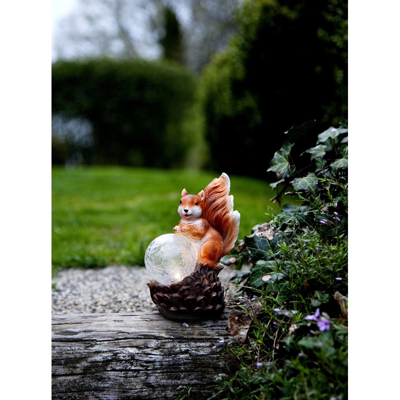 Star Solar Light Figure, Ceramic, Brown