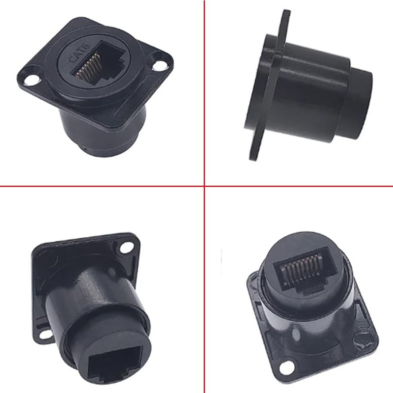 PENGLIN 2pcs D-Type RJ45 CAT6 Coupler, CAT6 RJ45 Panel Socket,