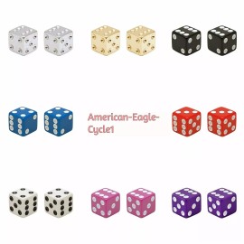 ALTA Dice Valve Caps New For Lowrider BMX Chopper Bikes ALL COLORS! - Gold