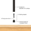 CKE 100pcs Black Baluster Connectors, 3/4" OD Round With Stainless