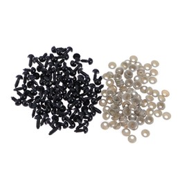 NOLITOY 100pcs Plastic Eyes Gasket for Doll Making 8mm Safety Eyes for Animal Puppets