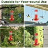 Hummingbird Feeder for Outdoors Hanging - 15oz Cylinder Design Wild