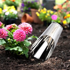 YARNOW Bonsai Soil Scoop Metal: Stainless Steel Garden Hand Soil Scooper Bucket Shovel Potted Succulent Plant Transplanting Shovel Spoon Bonsai Tool Kit Gardening Tool