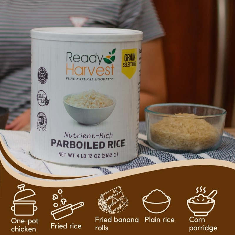 Ready Harvest Emergency Food - Parboiled White Rice | Survival