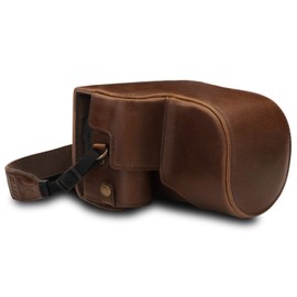 MegaGear MG1675 EVER READY DARK BROWN LEATHER CAMERA CASE COVER FOR NIKON COOLPIX B600