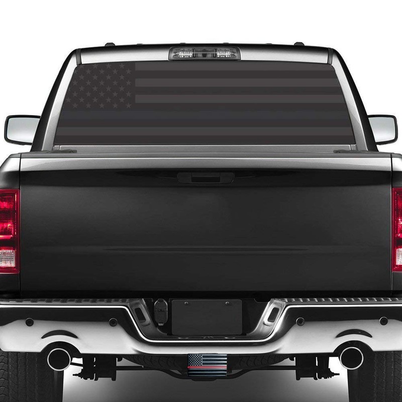 MULL USA Flag Metal Trailer Hitch Cover with Anti-Rattle Hitch