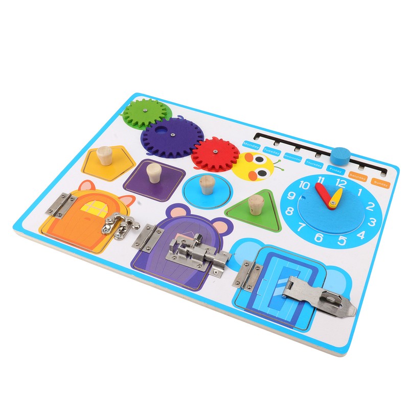 Sensory Board Alarm Clock Educational Wooden Sensory Activity Board Autism