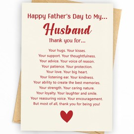 WowBefun Funny Fathers Day Card & Gifts from Wife | Father's Day | Father's Day Decorations | Happy Fathers Day Card & Gifts from Wife | for Husband & Him