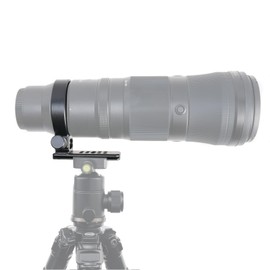 Metal Lens Collar Tripod Mount Ring for Nikon Nikkor Z 180-600mm f/5.6-6.3 VR, Lens Support Holder Bracket Bottom Arca-Swiss Plate 1/4"-20 3/8"-16 Holes Mount to Tripod