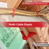 Multi Cable Staples for Romex Clips, Plastic Electrical Wire Stackers,