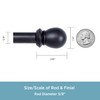 Kenney KN85001 Scroll Ball End Standard Decorative Window Double Curtain