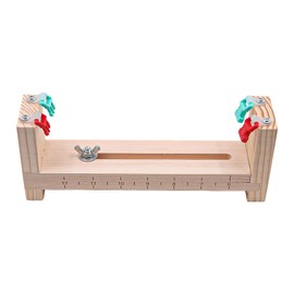 Alnicov Wristband Maker Wood Paracord Jig Bracelet DIY Craft Tool with 6 Parachute Cords and 6 Buckles for Parachute Cord Braiding Weaving