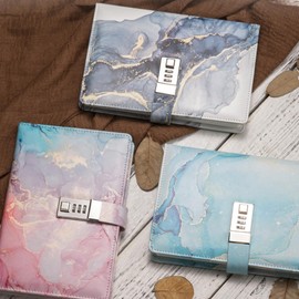 Diary with Lock, BetterJonny Leather Notebook, A5 PU Leather Journal with Lock, Travel Journal, Sketchbook, Lockable Diary for Women, Men, Girls, Boys, Teenagers, Children, Pink