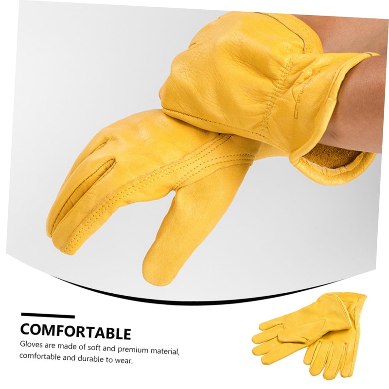 jojofuny 1pair Outdoor Heat Insulation Bbq Gloves for Grilling Warm