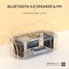 COLSUR Bluetooth Speaker Alarm Clock with Wireless Charger, FM Radio,