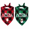 STMK 2 Pack Christmas Dog Bandanas, Holiday Dog Christmas Bandanas