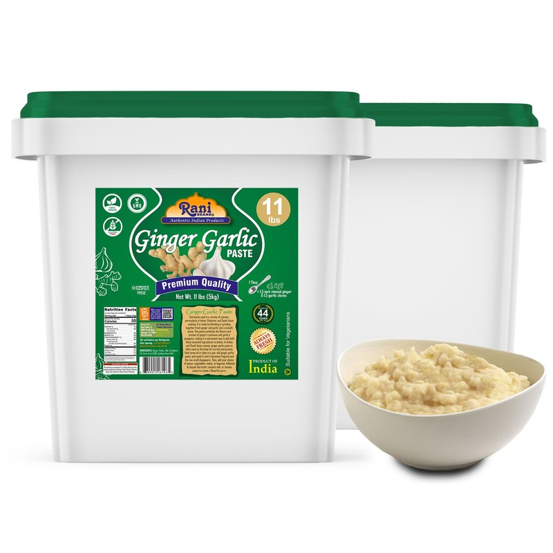 Rani Ginger Garlic Cooking Paste 176oz (11lbs) 5kg Bulk ~