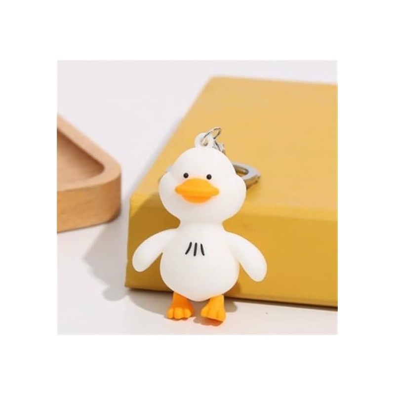 xutao Cute Duck PVC Keychain Cartoon Animal Keychain for Backpack
