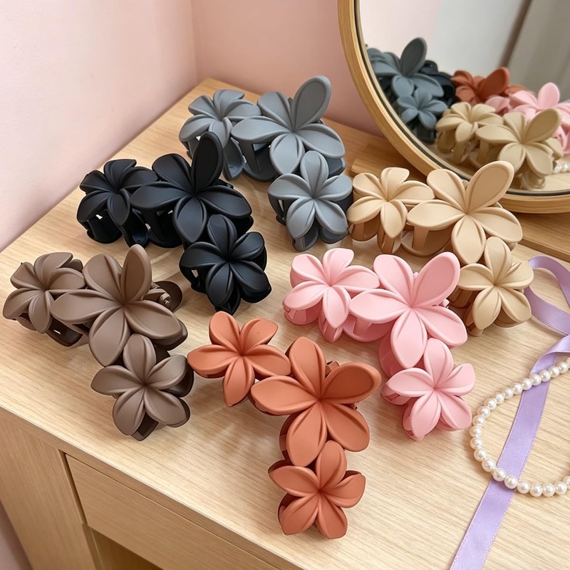 ヘアクリップ バレッタ 6点セット フラワーデザイン 髪留め 滑り止め 頭皮が痛くない おしゃれ まとめ髪 髪飾り