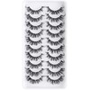 Clear Band False Eyelashes D Curl Russian Stripes False Eyelashes