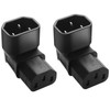 Powice IEC Plug Angled, IEC Plug C14 to C13 Socket,