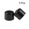 sourcing map 5pcs Rubber End Caps 25mm ID Vinyl Round