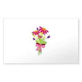 CafePress Flower Bouquet Sticker Rectangle Bumper Sticker Car Decal