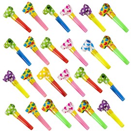 30 PCS Colorful Party Blower Blowouts Noisemakers, Birthday Blowouts Whistles for Party Favors, New Years Blow Horns for Family Gatherings