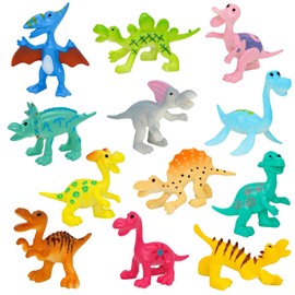 TTDCQQID Pack of 12 Dinosaur Figures, Realistic Dinosaur Toy, Dinosaur Party Bag, Dinosaur Set, Educational Learning Toy, Party Favors Children (Dinosaurs)