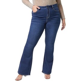 Women's Plus Size HyperDenim Super Stretchy Flare Jeans, S02, 2X
