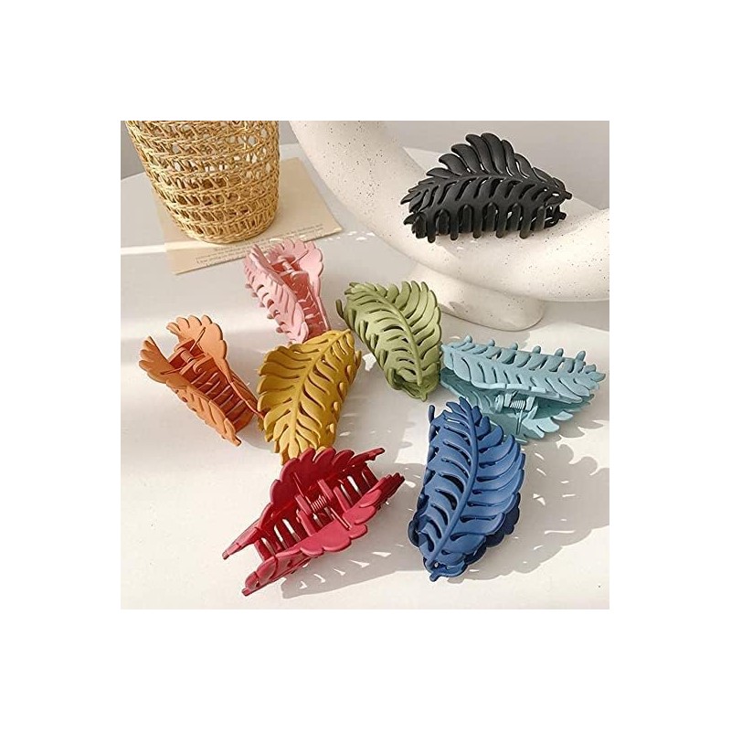 Xinjincang Green Hair Clamps Leaf shaped Many Teeth Big Claw