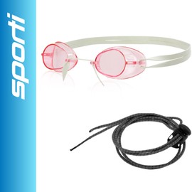 Sporti Antifog Swedish Goggle + Bungee Strap (Pink Lens)
