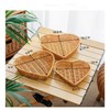 3-Pack Heart Imitation Rattan Picnic Basket Set Assorted Sizes