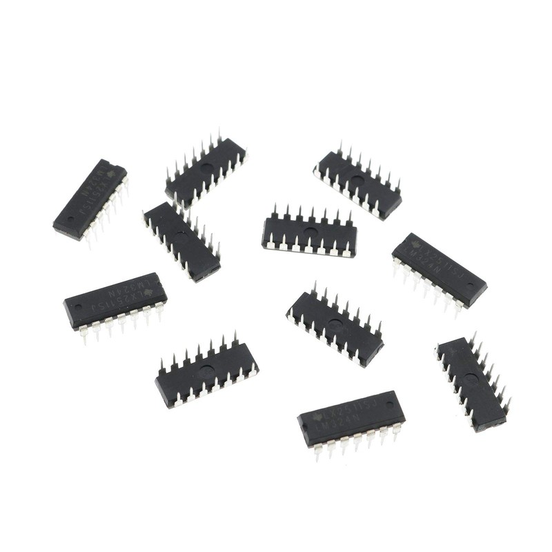 E-outstanding LM324N Quad Op-Amp 10PCS LM324 DIP14 Quadruple Operational Amplifier