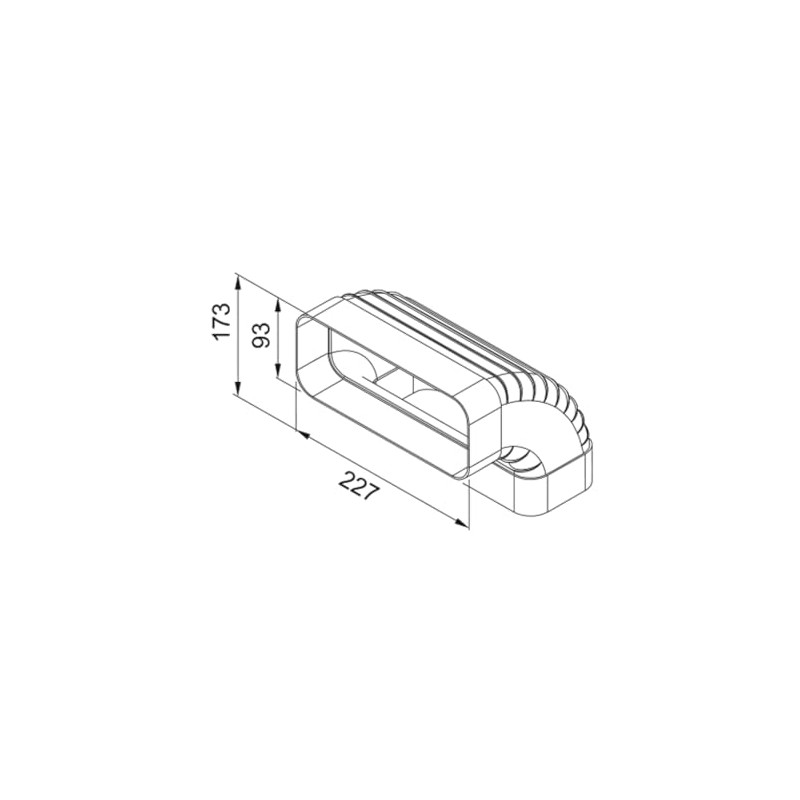 Franke Vertical rectangular elbow for cooker hood – 112.0711.852
