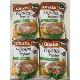 CHATA 4 Bolsas CHATA FRIJOLES REFRITOS BAYOS 430 G From MX