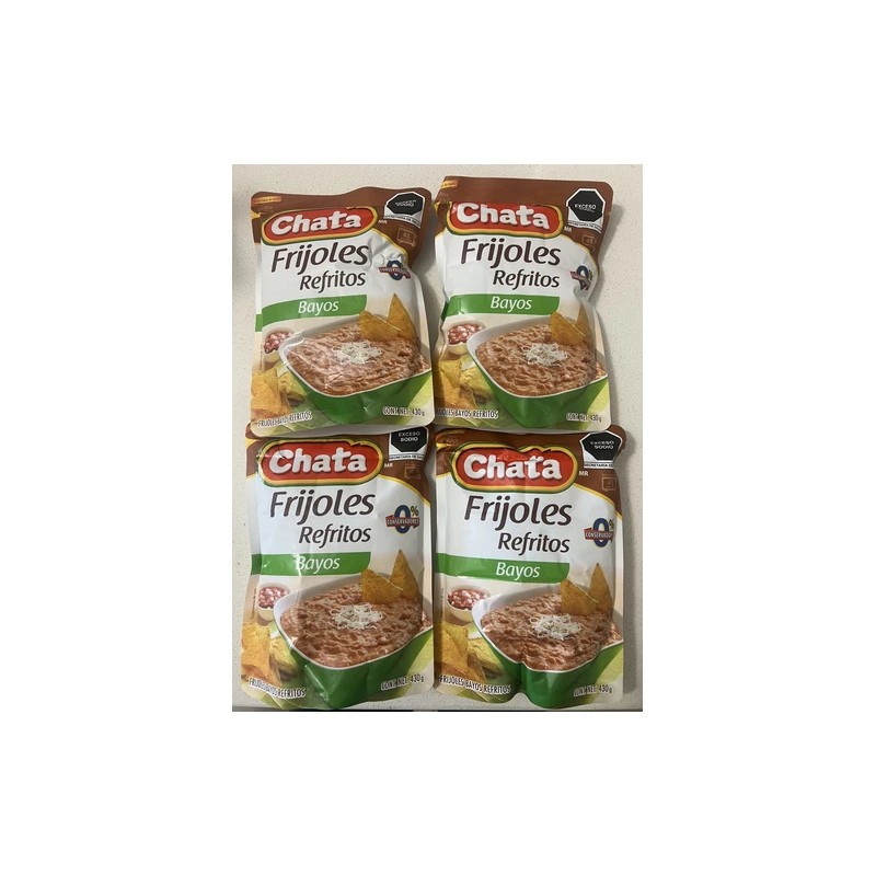 CHATA 4 Bolsas CHATA FRIJOLES REFRITOS BAYOS 430 G From
