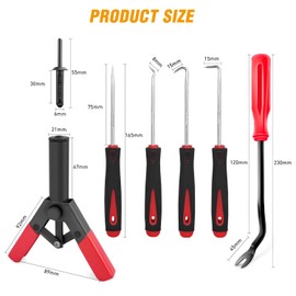 GOOACC 46Pcs Plastic Poly Rivet Gun Set Pop Rivet Assortment Set 40Pcs Assorted Poly Rivets with Fastener Remover Pick and Hook Set for Installing and Removing Car Door Panel and Upholstery Clips