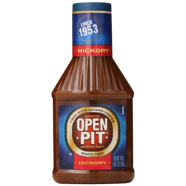 Open Pit Blue Label Barbecue Sauce - 18 Ounce Squeeze Bottle (Pack of 4) (Hickory)
