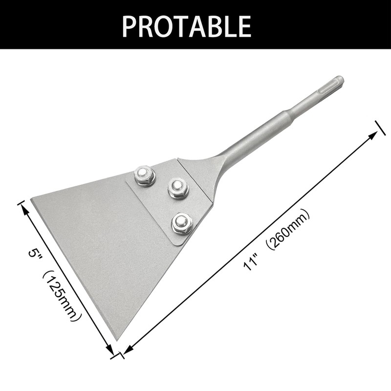 Greywolf SDS Plus Floor Scraper Kit, 5" x 11" Tile