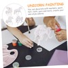 SUPVOX 4Pcs Unicorn Painting DIY Art Craft Figurines for Creative