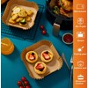 JABOURLOR Square Air Fryer Paper Liners Disposable,Non-Stick Air Fryer Liners