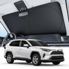 Wigoo 2025 Upgrade Car Windshield Sun Shade [100% Light Block,