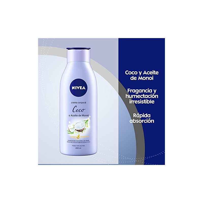 NIVEA Crema Corporal Humectante Senses Coco y Aceite de Monoi