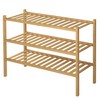 ROMGUAR CRAFT 3 Tier Bamboo Shoe Rack for Closet Free