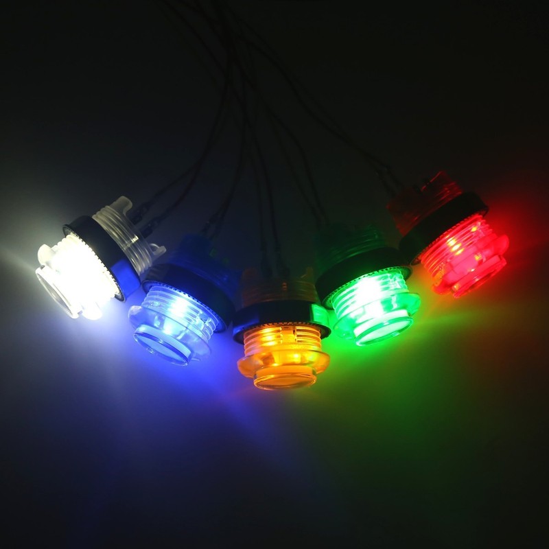 Jiu Man 5 Piece 24mm Full Color LED Illuminated Push